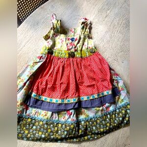 Matilda Jane Floral and Polka Dot Kids Dress size 4
